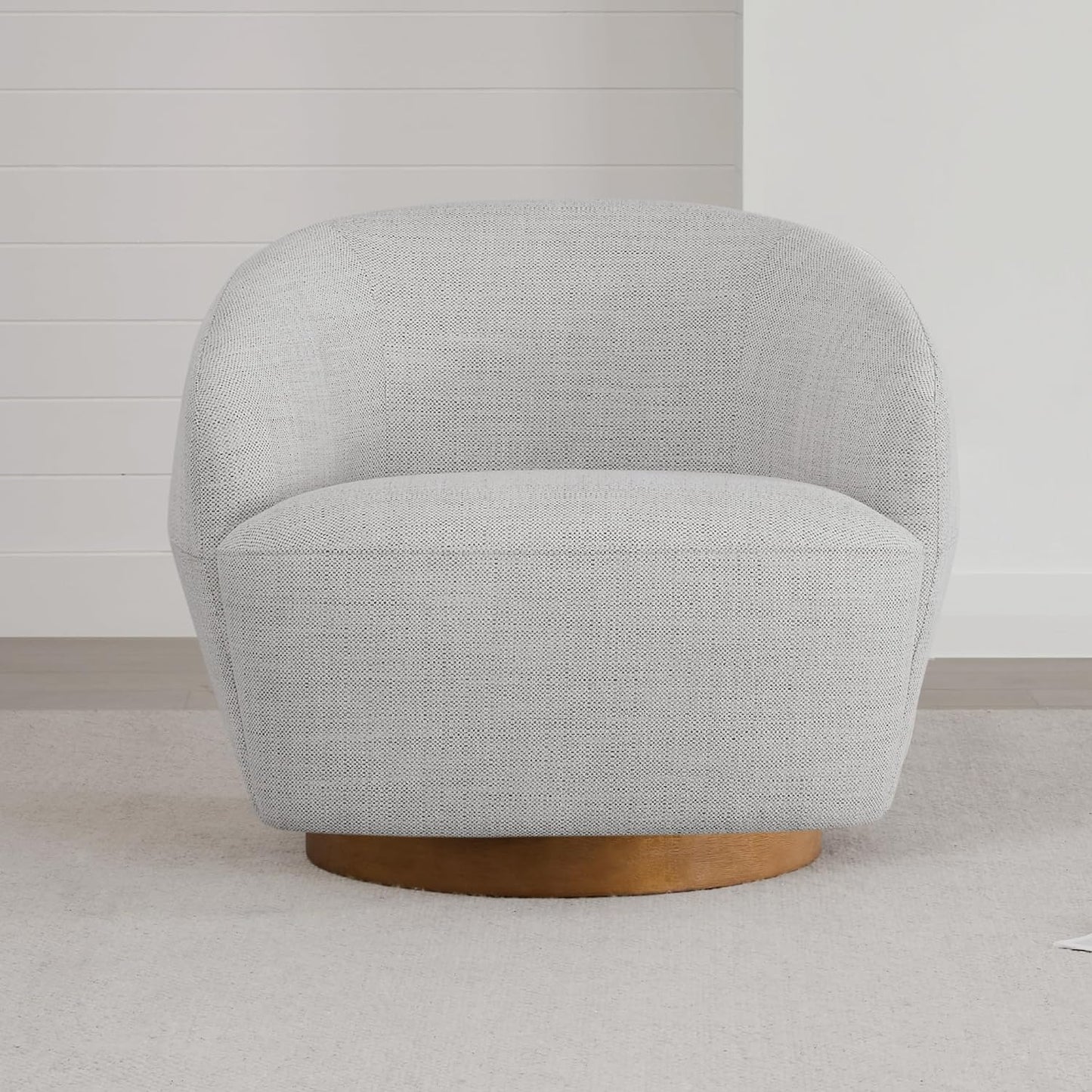 Swivel Round Barrel Modern Armchair