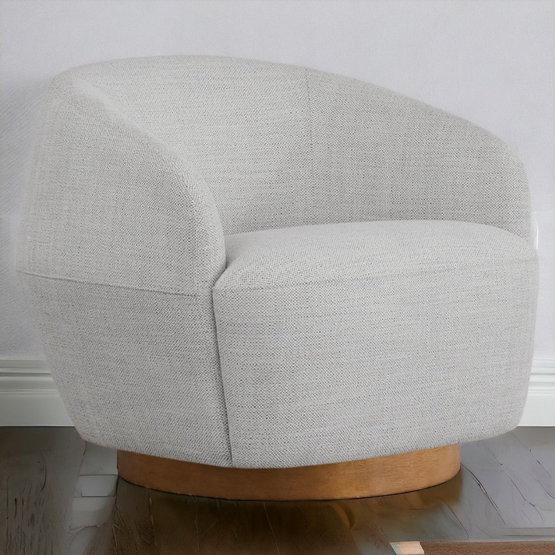 Swivel Round Barrel Modern Armchair